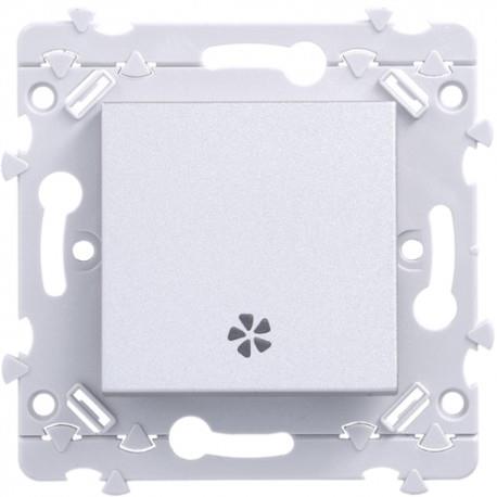 Bouton poussoir Essensya VMC Titane - HAGER - WE049T