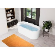 Baignoire balnéo îlot OVVIO 180x85 cm tête à gauche SILENCE MIX COLOR - KINEDO BOVV885BGSMC5 