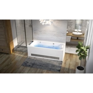 Baignoire ZUMBA 160x70 cm tête à gauche blanc mat sans système balnéo - KINEDO BZUM160MGXXXX 