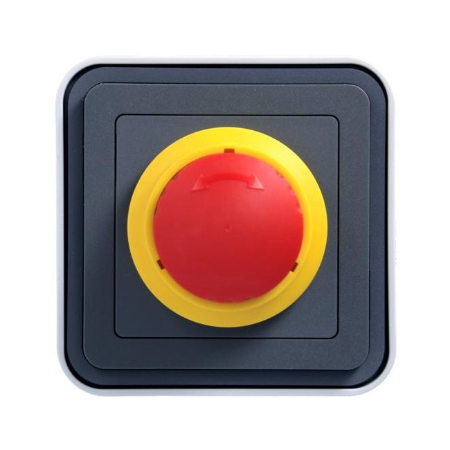 cubyko A.U. 1/4 T saillie gris HAGER WNC033