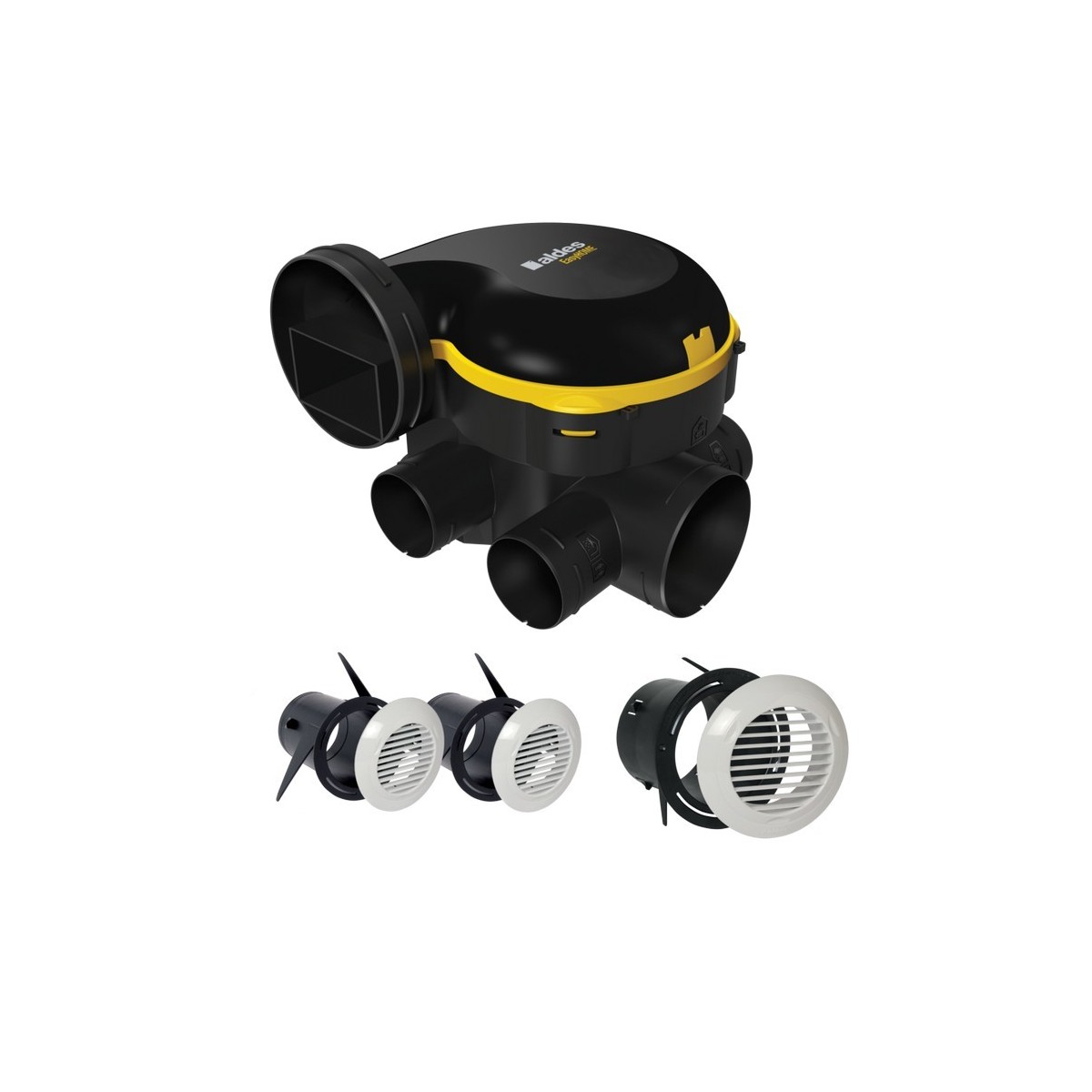 Kit VMC simple flux EasyHOME auto combles + 3 grilles BIP - ALDES 11026032 