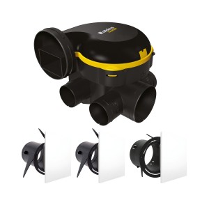 Kit VMC simple flux EasyHOME auto combles + 3 grilles ColorLINE - ALDES 11026033 