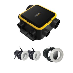 Kit VMC simple flux EasyHOME auto compact + 3 grilles de ventilation BIP - ALDES 11026035 