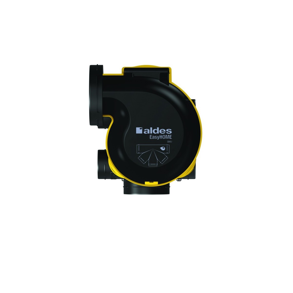Kit VMC simple flux EasyHOME auto DHU + 3 grilles design ColorLINE - ALDES 11026050 