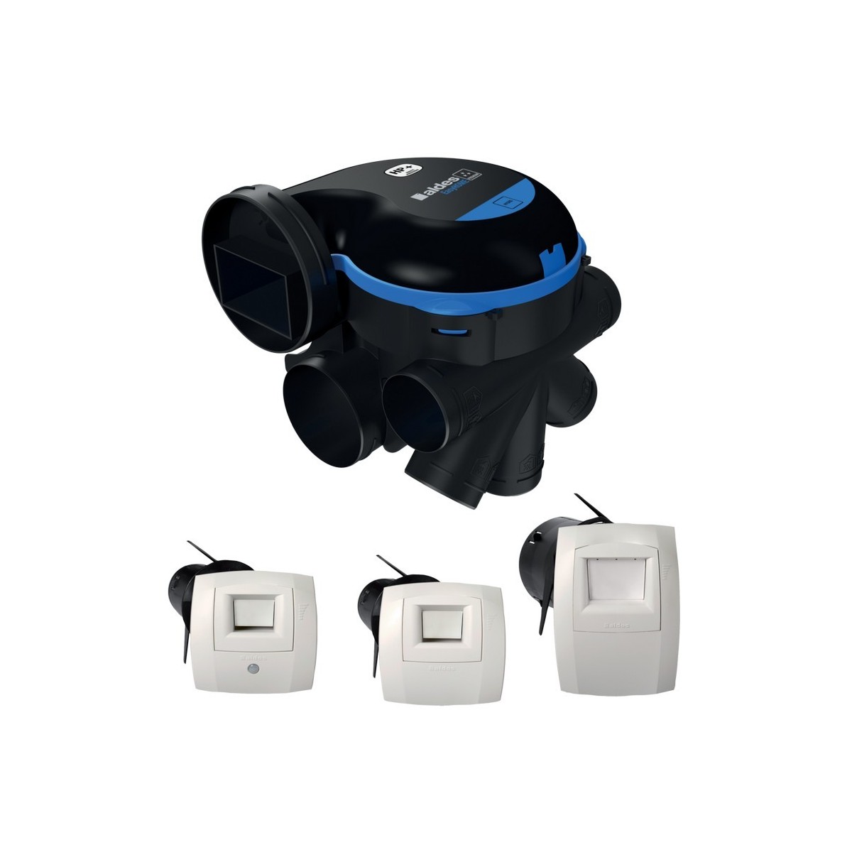 Kit VMC simple flux EasyHOME hygroréglable premium haute pression HP+ - ALDES 11033021 