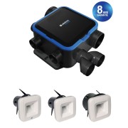 Kit VMC simple flux EasyHOME hygroréglable compact premium moyenne pression MP BDH - ALDES 11033205 