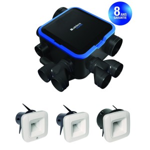 Kit VMC simple flux EasyHOME hygroréglable compact premium haute pression HP+ BDH - ALDES 11033426 
