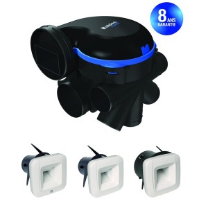 Kit VMC simple flux EasyHOME hygroréglable premium MW' BDH cordelette - ALDES 11033436 