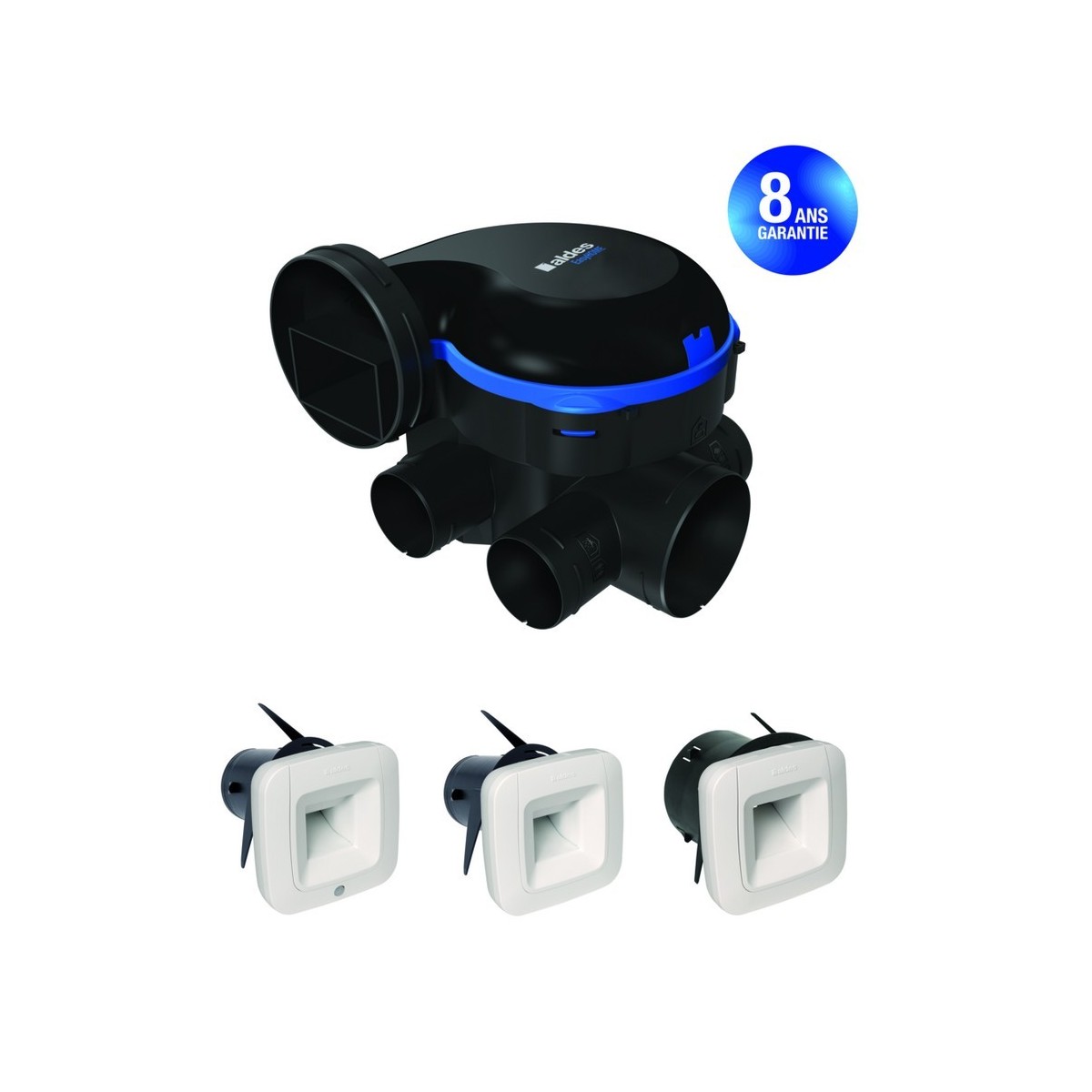 Kit VMC simple flux EasyHOME hygroréglable classic BDH - ALDES 11033531 