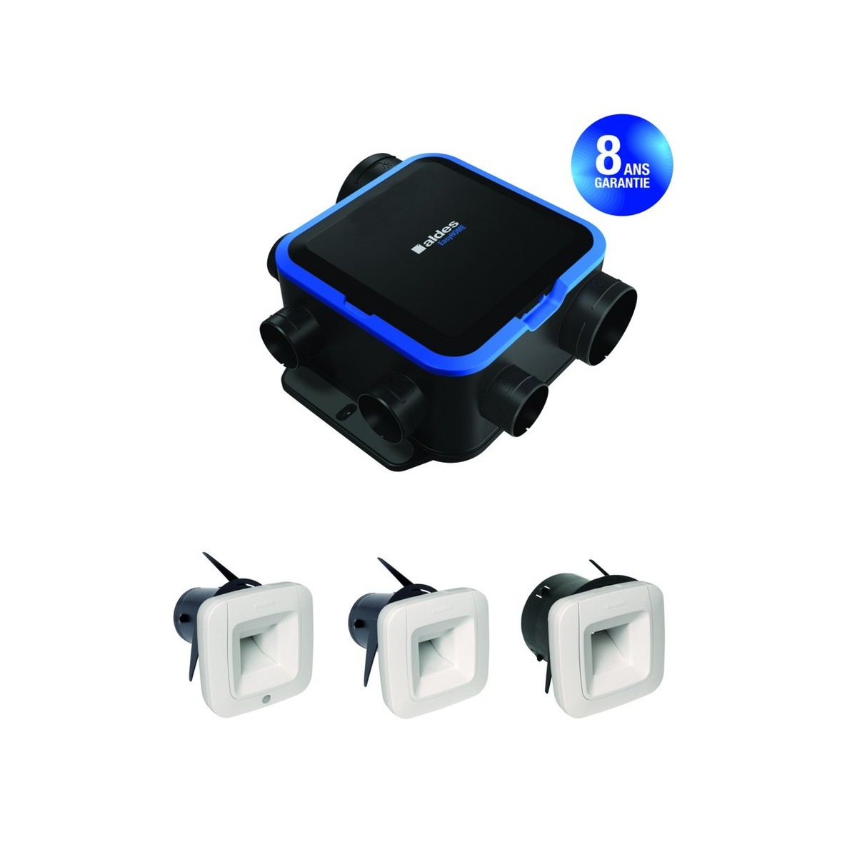 Kit VMC simple flux EasyHOME hygroréglable compact classic BDH - ALDES 11033549 