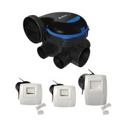 Kit VMC simple flux EasyHOME hygroréglable classic avec bouches à cordelette - ALDES 11033032 