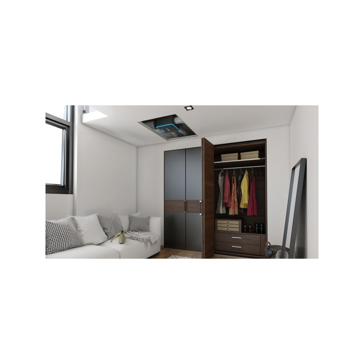 Kit VMC simple flux EasyHOME hygroréglable compact premium moyenne pression MP - ALDES 11033506 