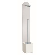 PORTE PAPIER SUR PIED ET PORTE BALAI SUR PIED H 60 CM BLANC MAT - CRISTINA ONDYNA PB63324