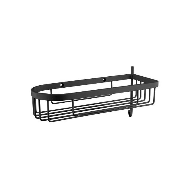 PORTE SAVON GRAND HOTEL PANIER ANGLE OU MURAL 27 cm/11 cm NOIR - CRISTINA ONDYNA GH15213