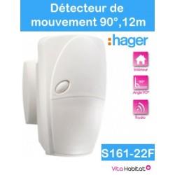 S161-22F Détecteur de mouvement - Hager SEPIO Logisty - angle 90° 12m - pile lithium fournie