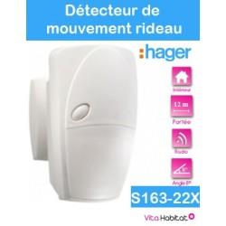 Détecteur de mouvement - rideau 12 m angle 8° - S163-22X - SEPIO - Logisty Hager - pile lithium fournie
