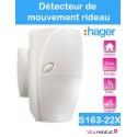 Détecteur de mouvement - rideau 12 m angle 8° - S163-22X - SEPIO - Logisty Hager - pile lithium fournie