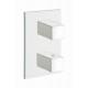 FACADE EXTERNE QUADRI LAITON THERMOSTATIQUE 2 SORTIES BLANC - CRISTINA ONDYNA XQ85224
