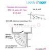 Détecteur de mouvement 90°, 10m - IP55 LS - S141-22X - radio Logisty Hager - pile lithium fournie
