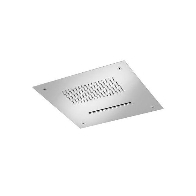 PLAFOND DOUCHE ENCASTRE 380-380 PLUIE + CASCADE CHROME - CRISTINA ONDYNA PD04451