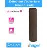 Détecteur d'ouverture radio - S262-22F - brun - Logisty Hager - pile lithium fournie