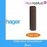Détecteur d'ouverture radio - S262-22F - brun - Logisty Hager - pile lithium fournie