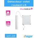 Détecteur d'ouverture pour volet roulant - blanc - S231-22X - Logisty Hager - pile lithium fournie