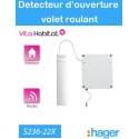 Détecteur d'ouverture pour volet roulant - marron brun - S236-22X - Logisty Hager - pile lithium fournie