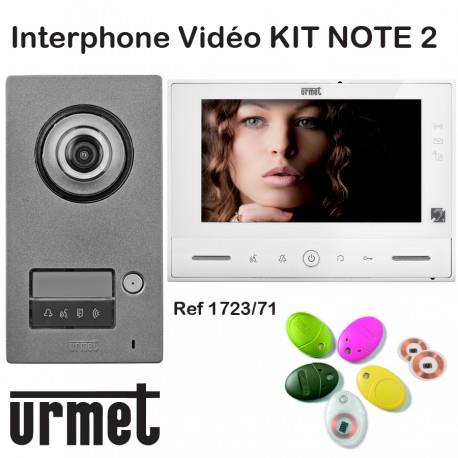 Interphone video URMET KIT NOTE 2 mains libre - Contrôle d'accès - URMET 1723/71