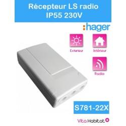 Récepteur radio IP55 - S781-22X - Logisty Hager - 230V
