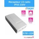 Récepteur radio IP55 - S781-22X - Logisty Hager - 230V