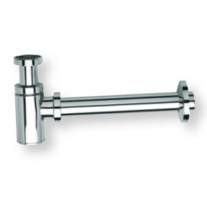 SIPHON BIDET DROIT LUXE LAITON DESIGN 35 cm CHROME - CRISTINA ONDYNA MS3651