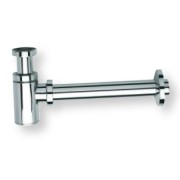 SIPHON BIDET DROIT LUXE LAITON DESIGN 35 cm CHROME - CRISTINA ONDYNA MS3651