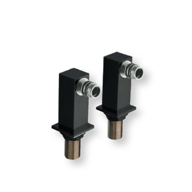 COLONETTES CARREE POUR QM107 ENTRAXE BAIGNOIRE 150 mm NOIR - CRISTINA ONDYNA PD49813