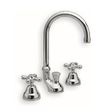 Mélangeur pour lavabo IMPERO  bec tube orientable 3 trous + Vidage - CRISTINA ONDYNA IM20651