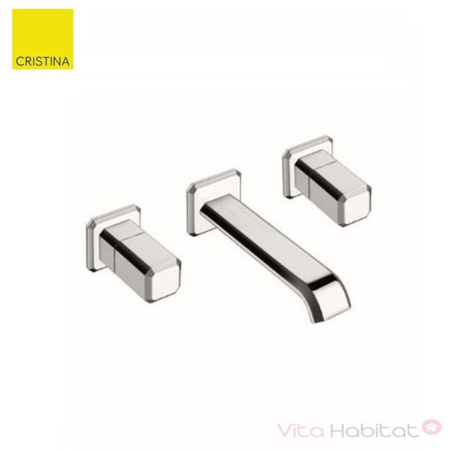 Façade mélangeur régular encastré pour lavabo ITALY  Chromé  + Vidage - CRISTINA ONDYNA IT24251