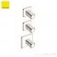 Façade mitigeur thermostatique encastré pour douche ITALY Chromé + Plaque laiton - CRISTINA ONDYNA IT77251