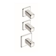 Façade mitigeur thermostatique encastré pour lavabo ITALY Chromé + Plaque laiton -  CRISTINA ONDYNA IT77251