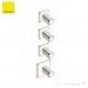 Façade mitigeur thermostatique encastré pour douche ITALY Chromé + Plaque laiton - CRISTINA ONDYNA IT77351