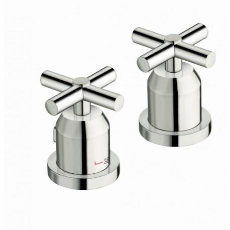 Bain/douche sur gorge thermostatique Chromé 3 sorties Executive - Cristina Ondyna XV14351