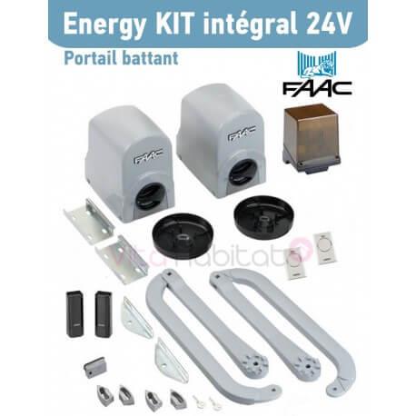 Energy Kit Intégral 24V FAAC (391) Motorisation portail 2 battants - 104575144