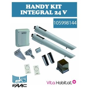 Handy Kit Intégral 24V FAAC Motorisation portail 2 battants (S418)  - 105998144