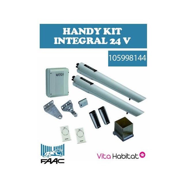 Handy Kit Intégral 24V FAAC Motorisation portail 2 battants (S418)  - 105998144
