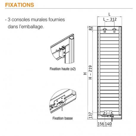 Radiateur electrique ACOVA ALTIMA vertical 1000W - inertie fluide - TMH-100-040/GF