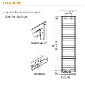 Radiateur Acova ALTIMA - radiateur electrique vertical à inertie fluide TMH-TMHA-TMHI/GF