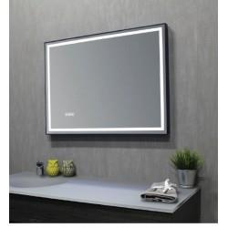 MIROIR RECTANGLE ELEGANCE CADRE NOIR MAT AVEC SENSOR - CRISTINA ONDYNA EL806013