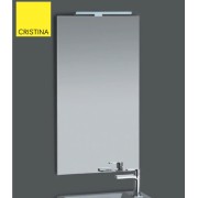 MIROIR SIMPLE AVEC SPOT SUR REGLETTE 45X80 - CRISTINA ONDYNA ST4580