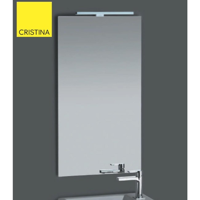MIROIR SIMPLE AVEC SPOT SUR REGLETTE 45X80 - CRISTINA ONDYNA ST4580