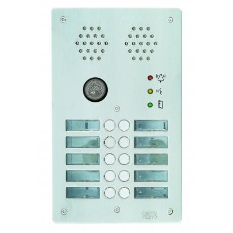 Plaque inox 10bp 2r ptt - URMET AX2010