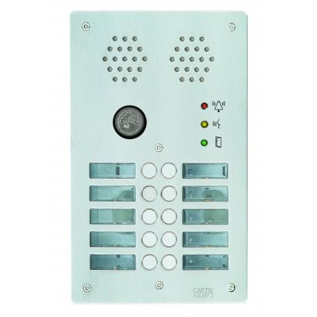 Plaque inox 10bp 2r ptt - URMET AX2010